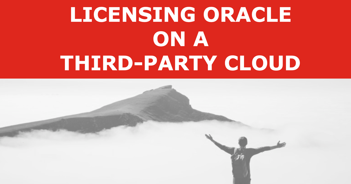 licensing oracle on a third-party cloud